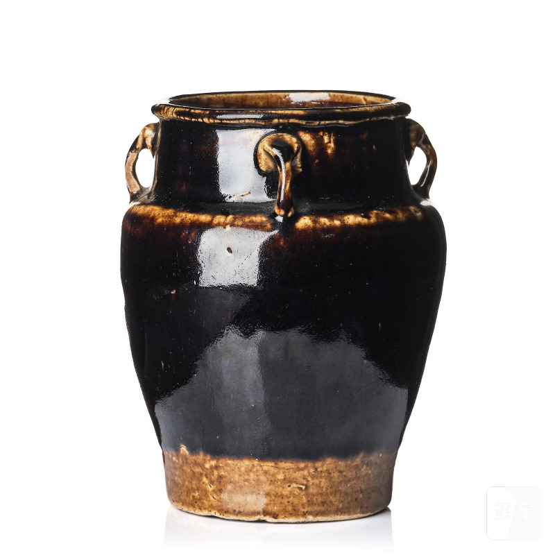 A brown glazed jar, - 图1